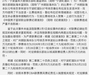 FB体育登录入口-CBA重罚！李祥波因不当言论被禁赛4场，鲁吐布拉情绪激动被禁1场